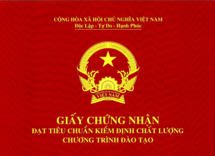 Quyết định và giấy chứng nhận đạt tiêu chuẩn kiểm định chất lượng ngành Công nghệ thông tin