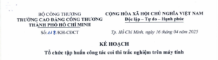 Kế hoạch tập huấn coi thi trắc nghiệm trên máy tính