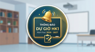 Thông báo dự giờ HK1 2026 – 2027